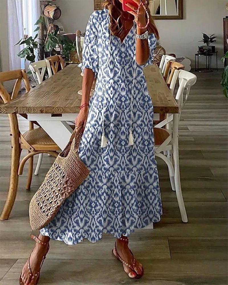 BIANCA | Abito Boho Senza Sforzo con Vestibilità Valorizzante