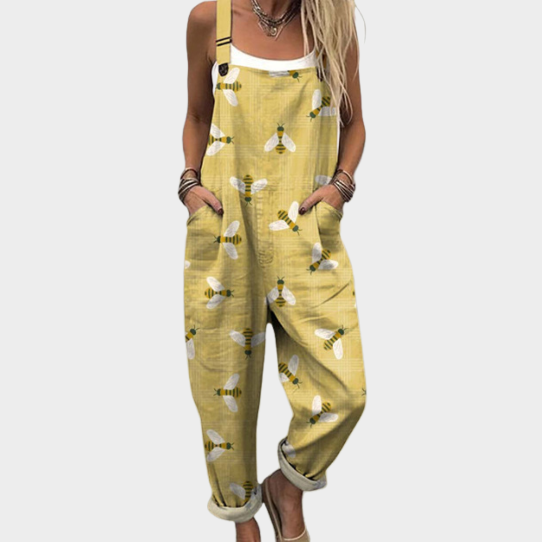 Comoda salopette stampata - Giallo O1