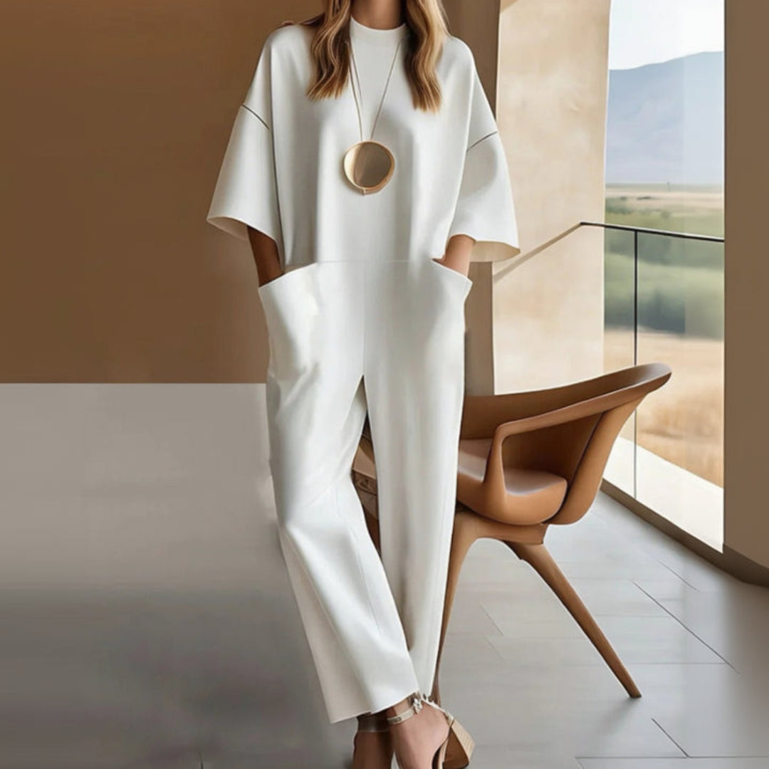 VENEZIA – Tuta Intera Donna Bianca Elegante