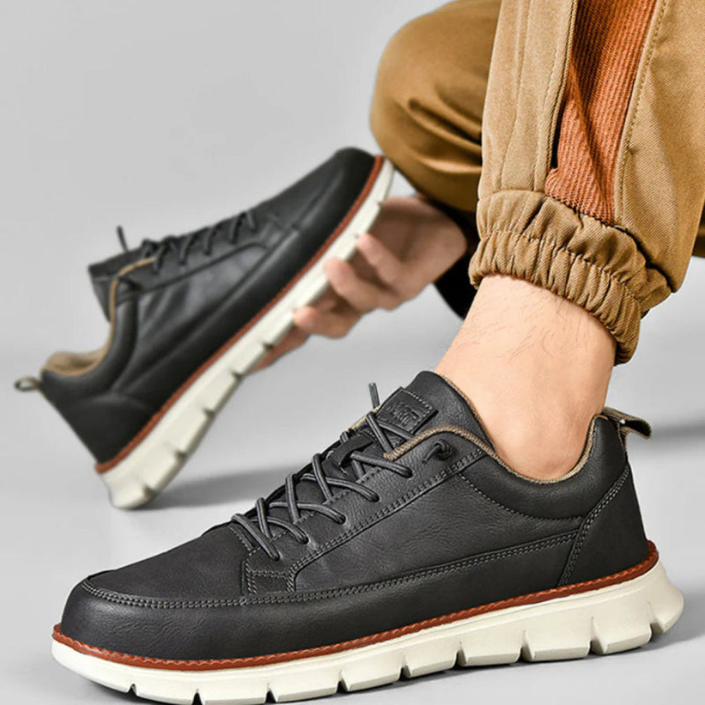 Stefano – Scarpe Casual Uomo in Pelle Blu Navy