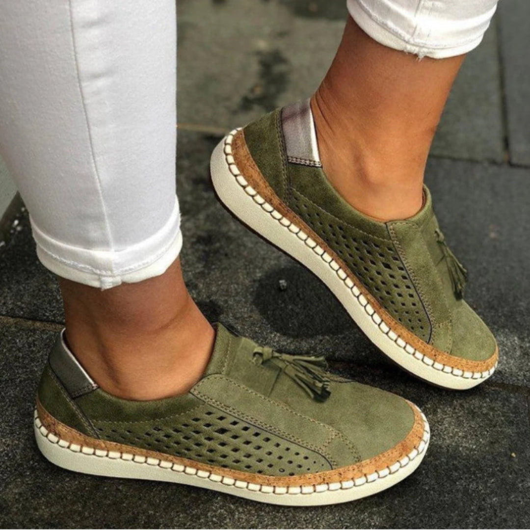 EMMA – Sneakers Donna in Camoscio con Nappine