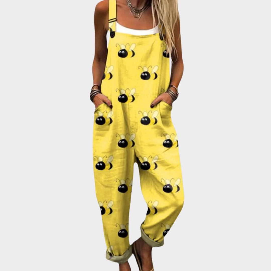 Comoda salopette stampata - Giallo TH