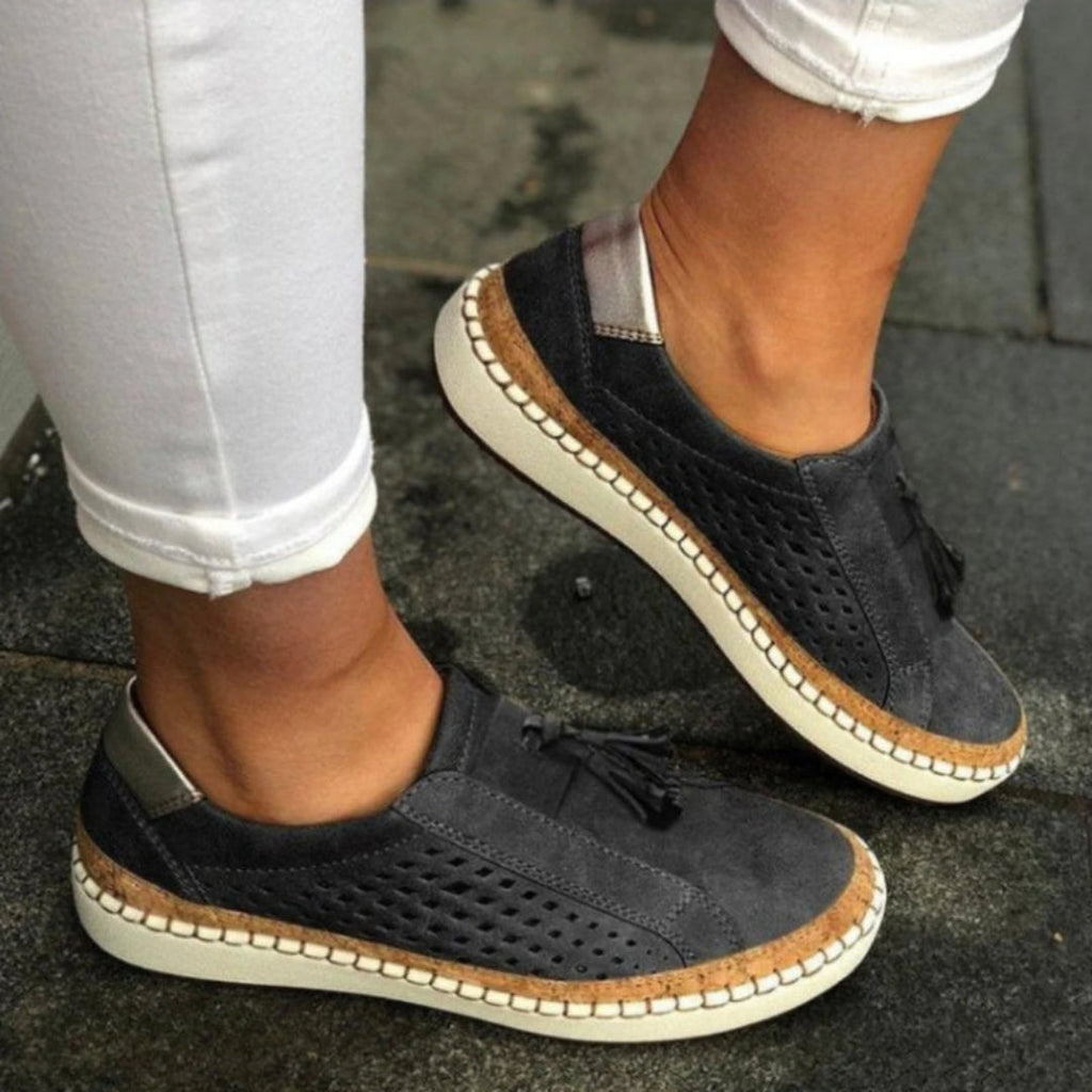 EMMA – Sneakers Donna in Camoscio con Nappine
