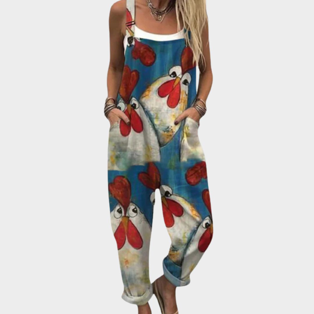 Comoda salopette stampata - Multicolore XL
