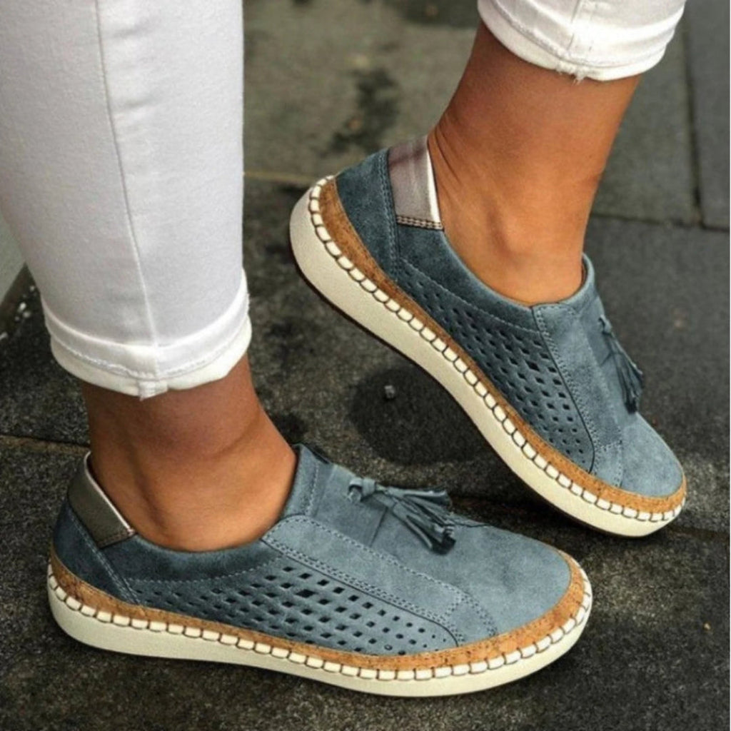 EMMA – Sneakers Donna in Camoscio con Nappine