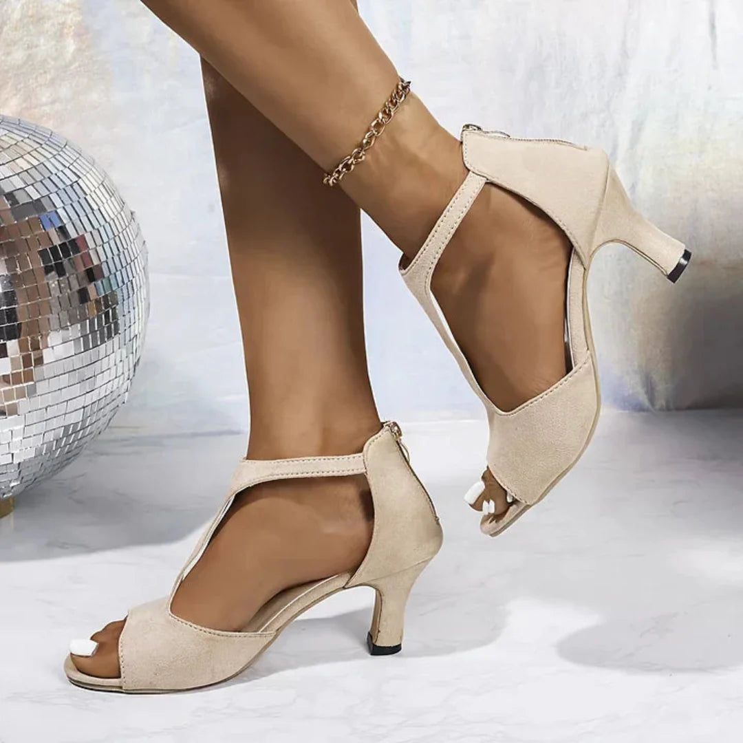 MARTA – Sandali Donna con Tacco a Spillo in Camoscio