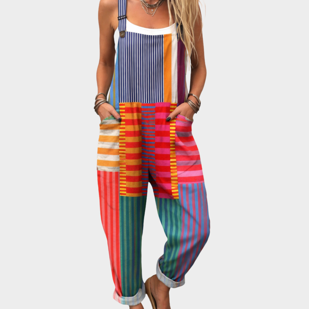 Comoda salopette stampata - Multicolore ZC