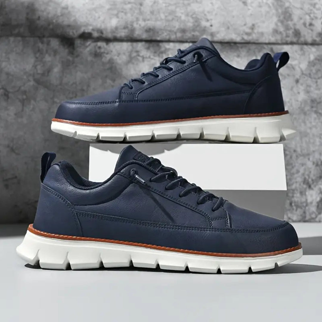 Stefano – Scarpe Casual Uomo in Pelle Blu Navy
