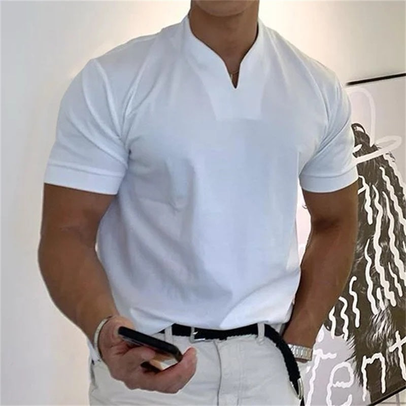 Tiziano – T-Shirt Uomo Slim Fit con Scollo a V
