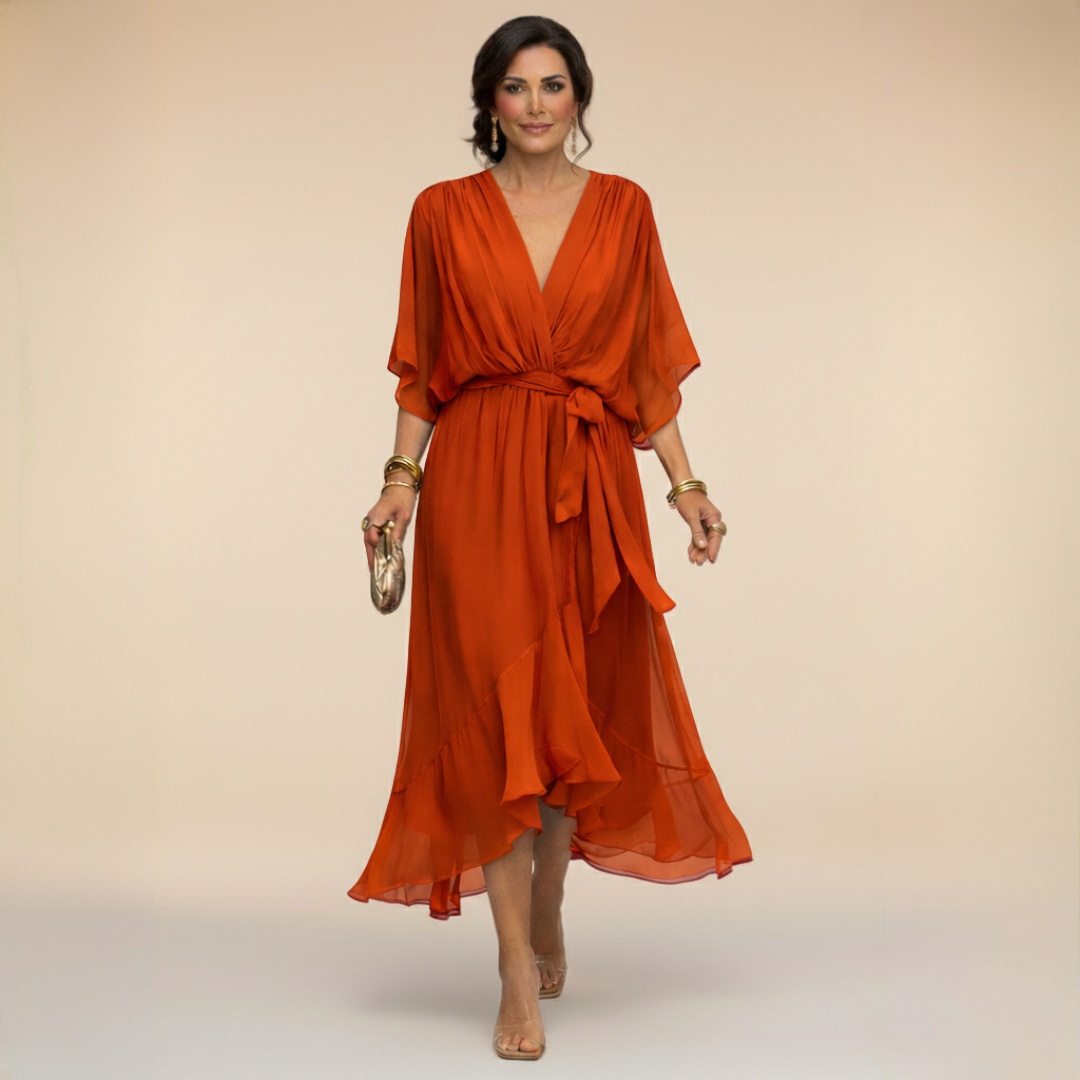 Abito Donna in Chiffon con Scollo a V: Eleganza per Cerimonie 9