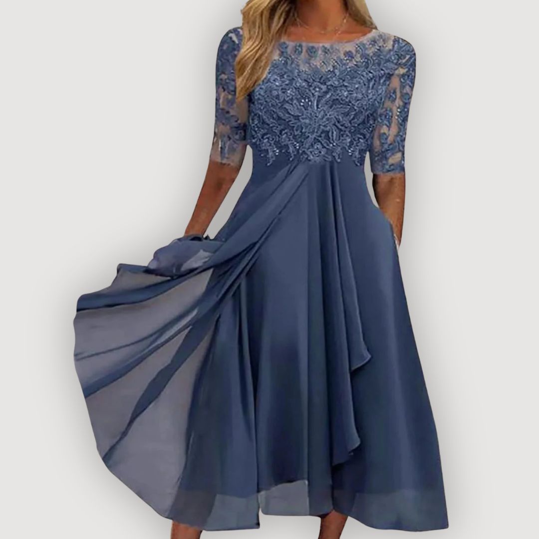 Abito Maria in Chiffon: Eleganza Femminile per Cerimonie Speciali 0