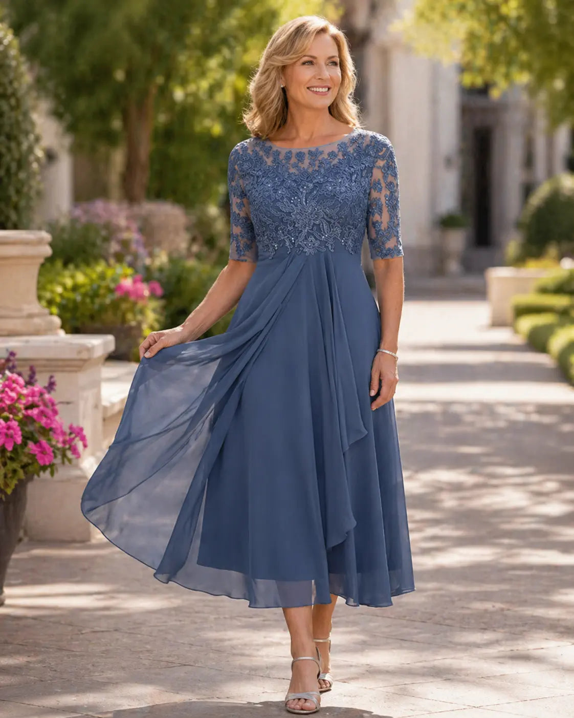 Abito Maria in Chiffon: Eleganza Femminile per Cerimonie Speciali 1