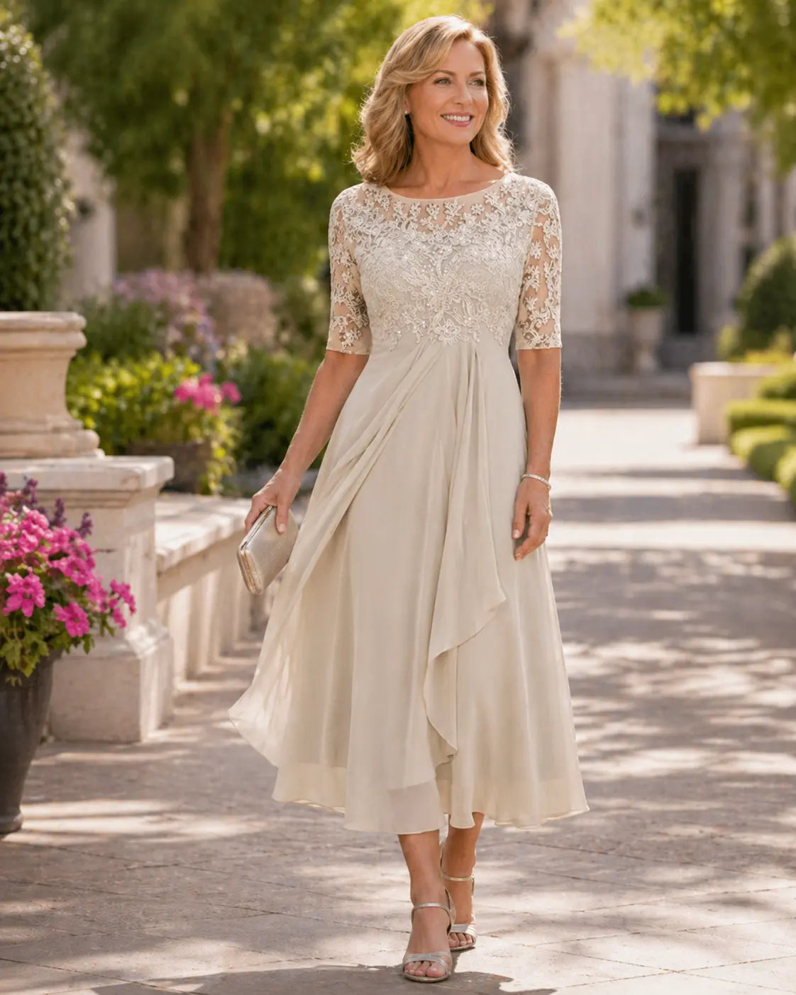 Abito Maria in Chiffon: Eleganza Femminile per Cerimonie Speciali 3