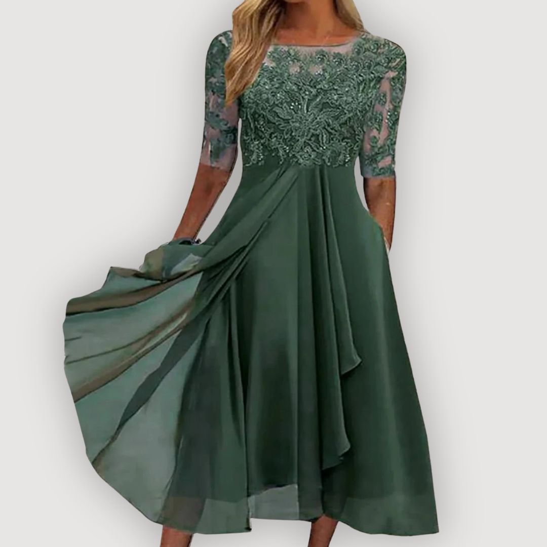 Abito Maria in Chiffon: Eleganza Femminile per Cerimonie Speciali 6