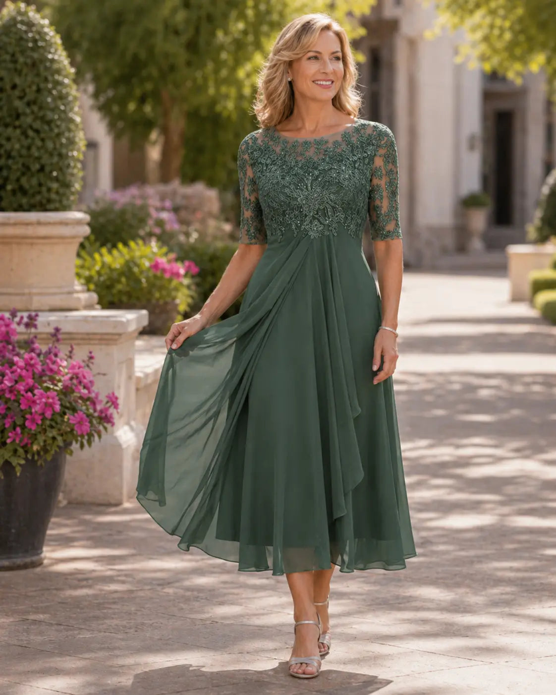 Abito Maria in Chiffon: Eleganza Femminile per Cerimonie Speciali 7