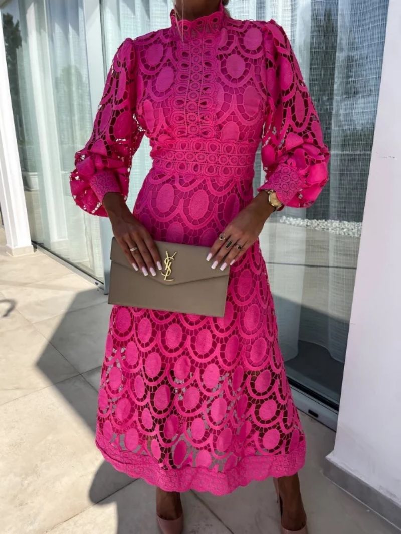 Abito Midi Elegante in Pizzo: Comfort e Stile per Cerimonie e Eventi 5