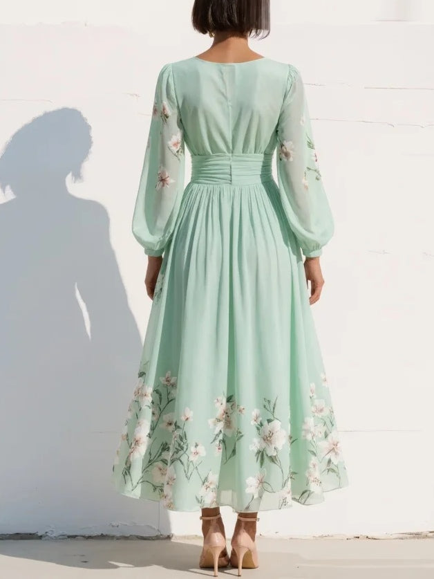 Abito Midi Floreale in Chiffon: Eleganza Leggera per Cerimonie Estive 2