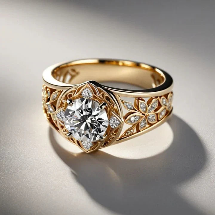 Anello di Cristallo a Fiore Cavo: Eleganza e Versatilità per Ogni Occasione 0