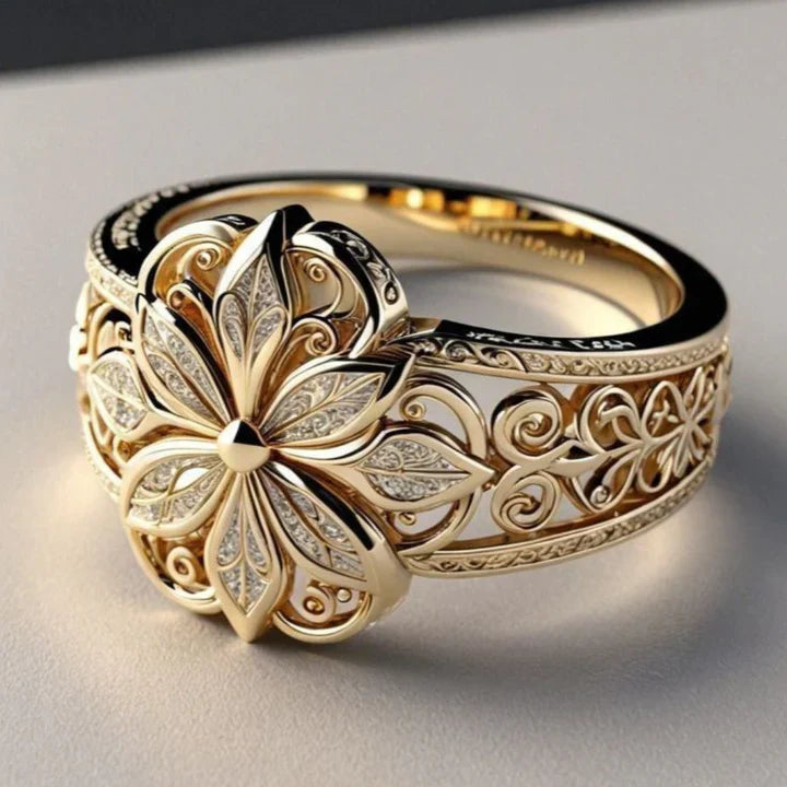 Anello in oro esotico con zirconi: Eleganza per ogni occasione 0