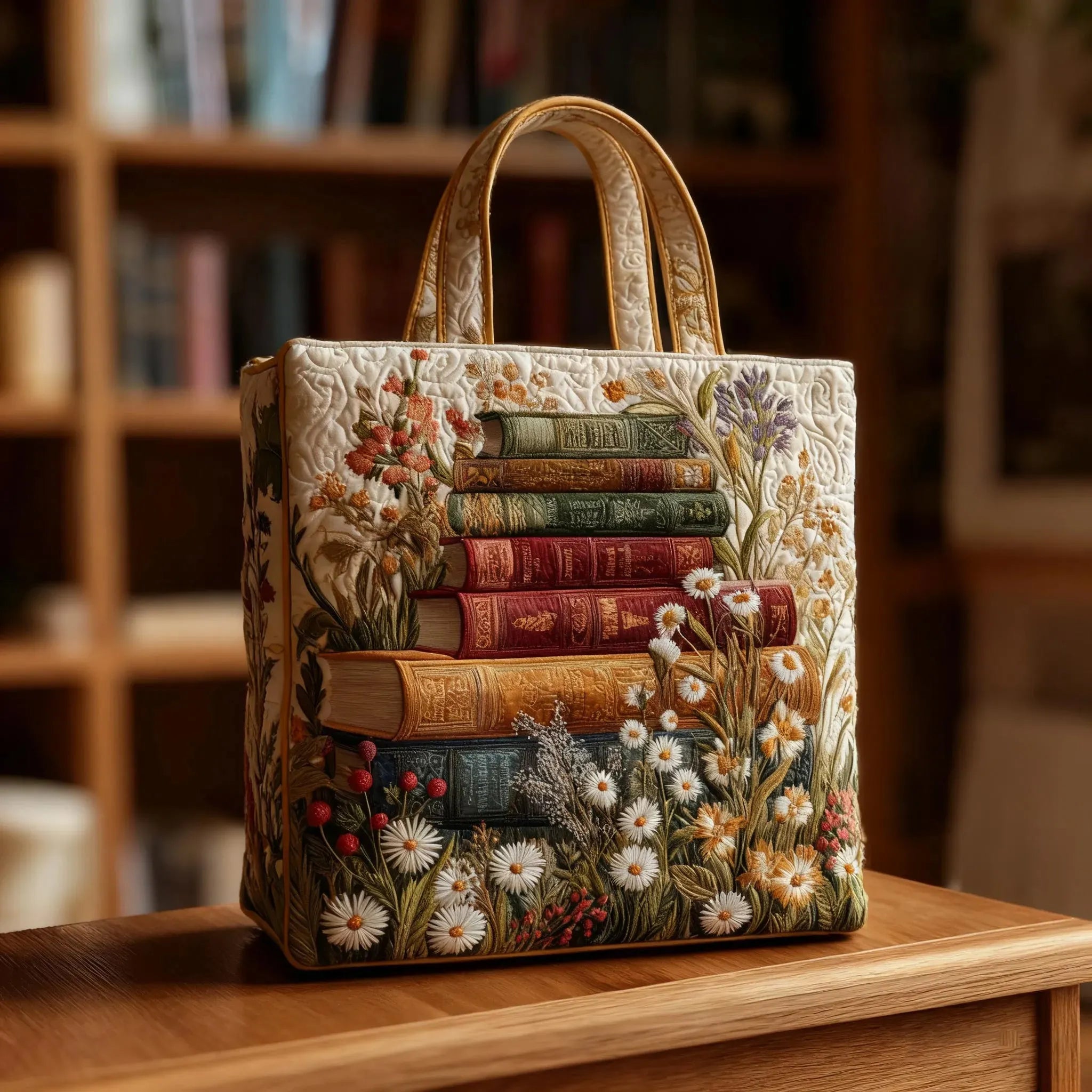 Borsa Trapuntata Floreale: Stile Unico e Ampio Spazio per Ogni Occasione 0