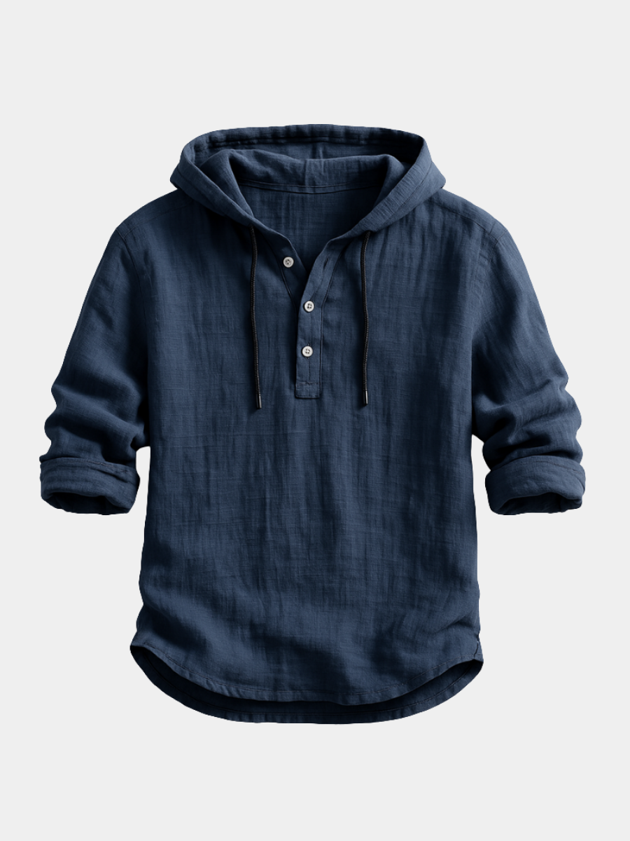 Camicia Con Cappuccio Leblanc™ in Lino Naturale Leggera e Confortevole 1