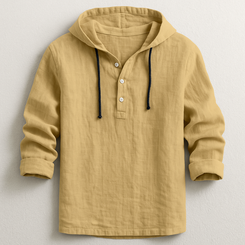 Camicia Con Cappuccio Leblanc™ in Lino Naturale Leggera e Confortevole 2