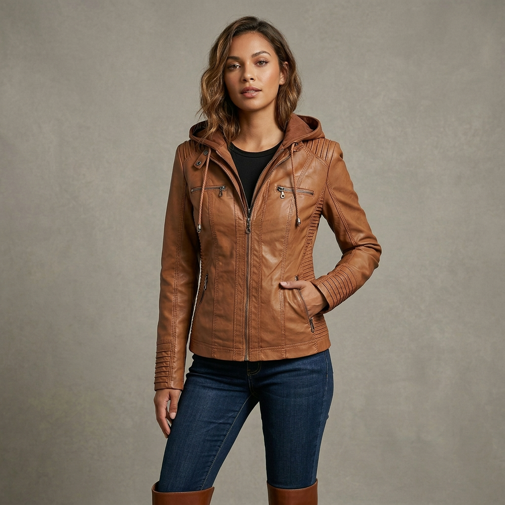Giubbotto Pelle Donna con Cappuccio: Comfort e Stile per Ogni Occasione 1
