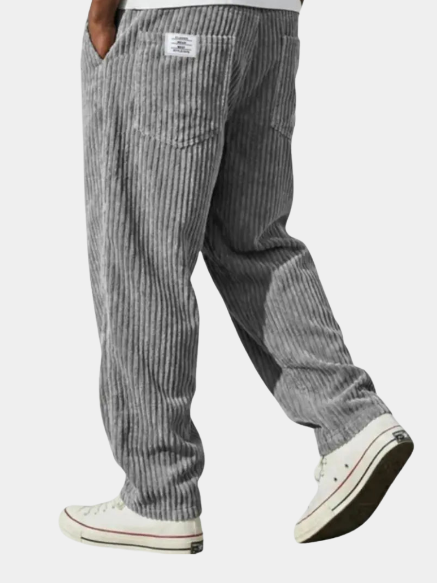 Pantaloni Uomo in Velluto a Coste Rilassati per Stile Quotidiano 1