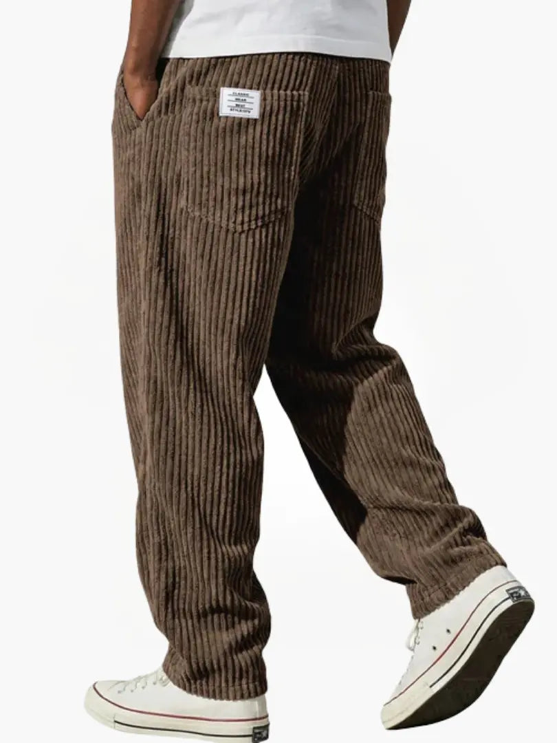 Pantaloni Uomo in Velluto a Coste Rilassati per Stile Quotidiano 10