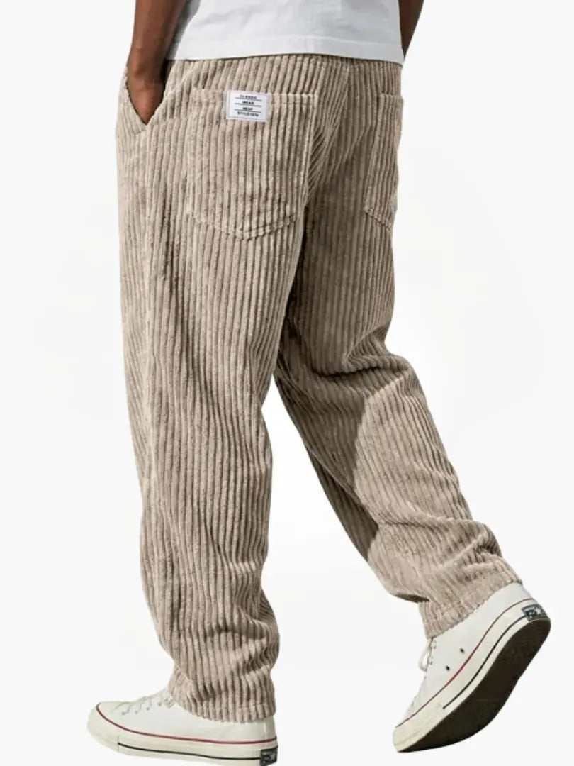 Pantaloni Uomo in Velluto a Coste Rilassati per Stile Quotidiano 3