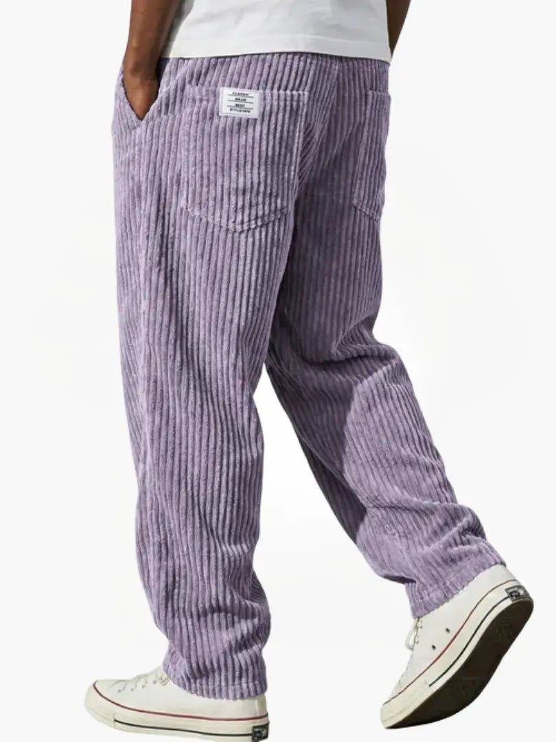 Pantaloni Uomo in Velluto a Coste Rilassati per Stile Quotidiano 9