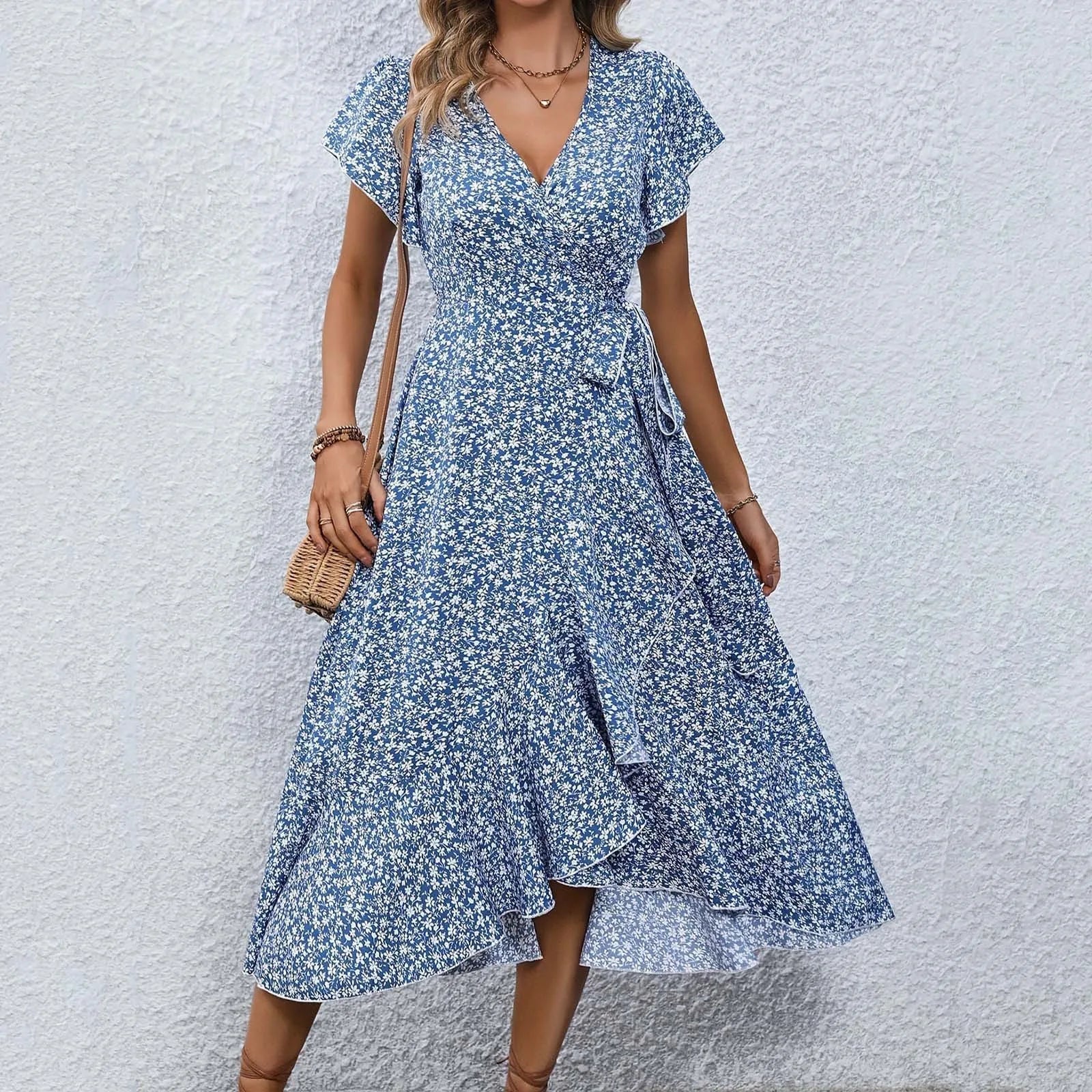 SIRACUSA – Vestito Donna a Fiori con Cintura