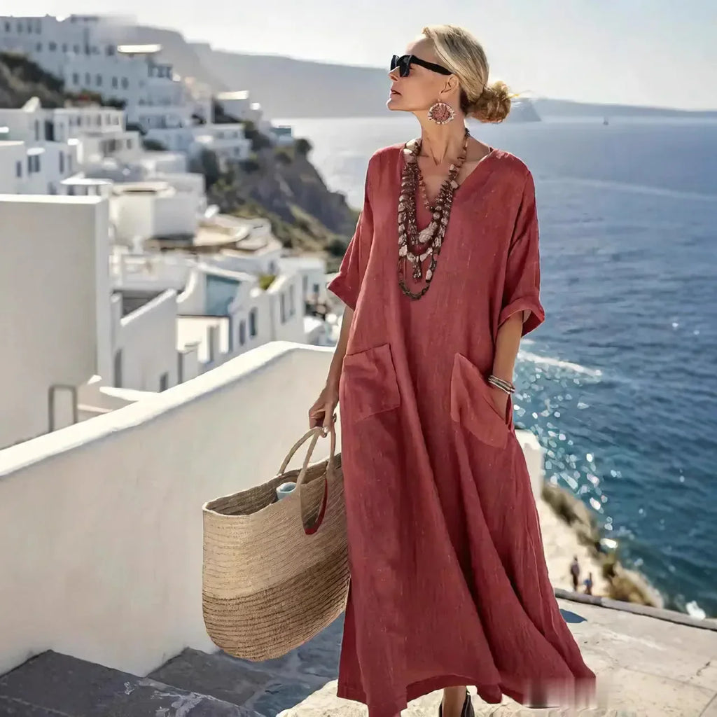 SASSARI – Vestito Donna Maxi in Lino