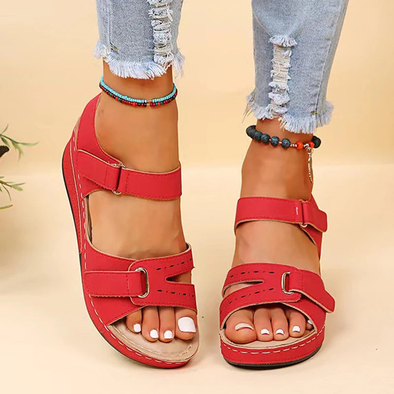 Sandali Donna Comodi con Zeppa Retrò per Estate Elegante 5