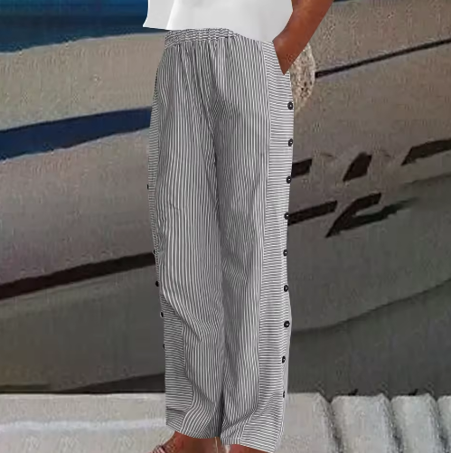 Camilla - pantaloni rigati comodi e fluidi