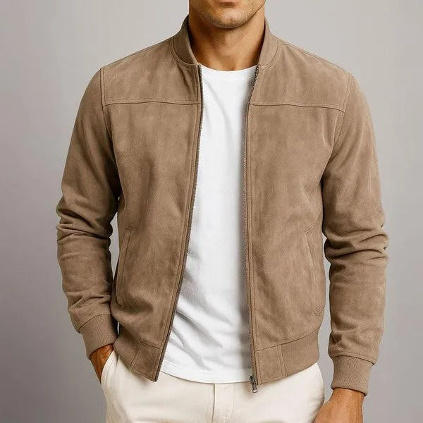 Gabriele – Bomber Uomo in Ecocamoscio con Zip