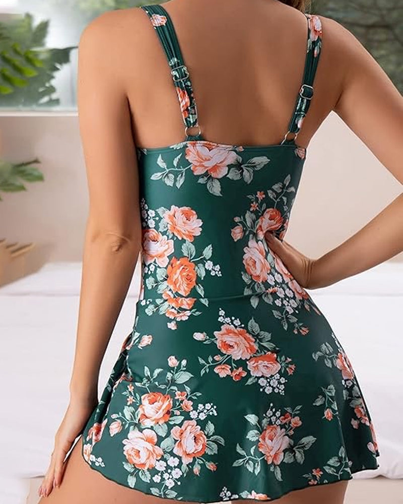 FIORA – Vestito Corto Donna con Stampa Floreale