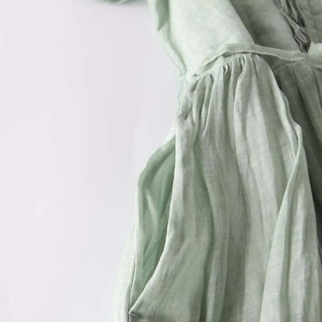 FLORA – Vestito Lungo Donna con Ruches