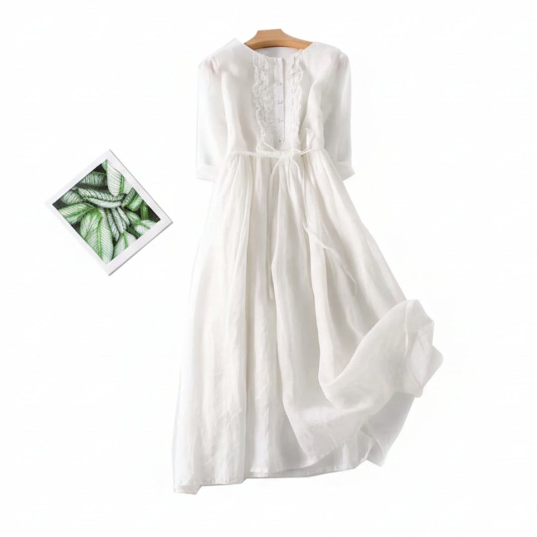 FLORA – Vestito Lungo Donna con Ruches
