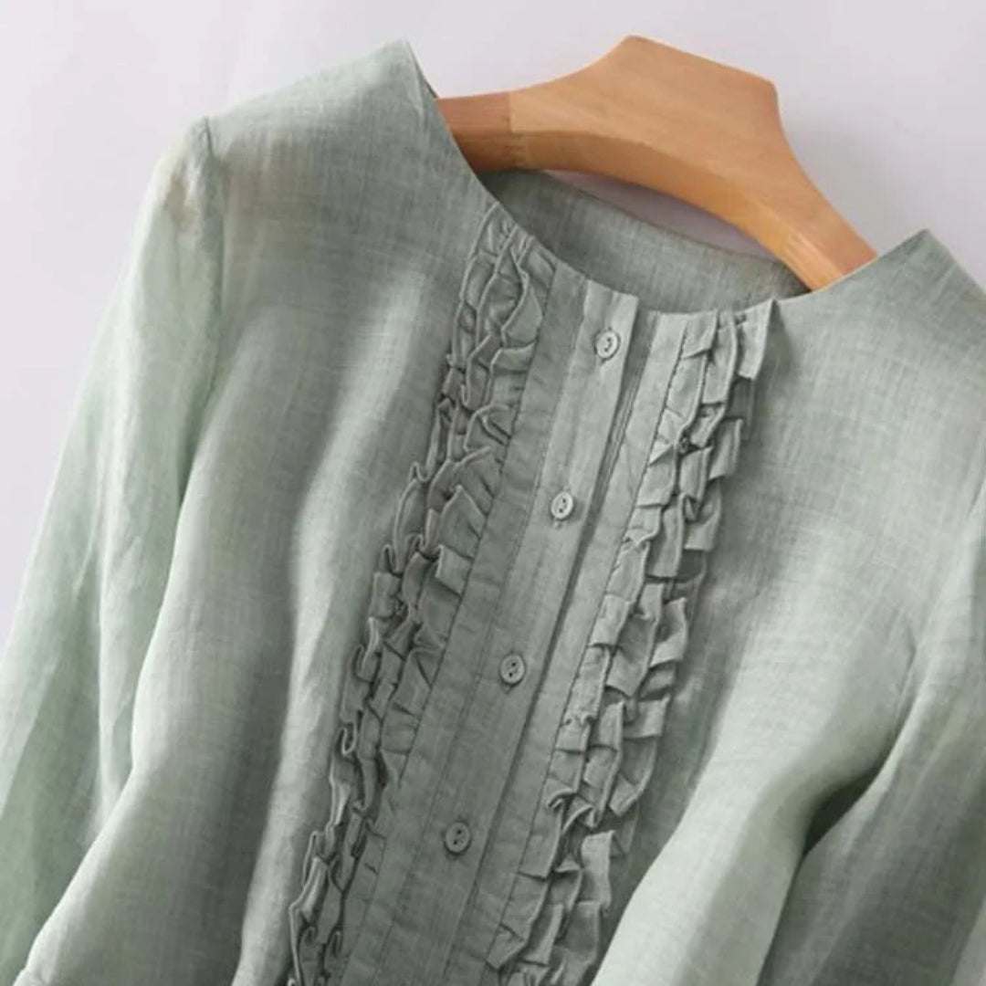 FLORA – Vestito Lungo Donna con Ruches