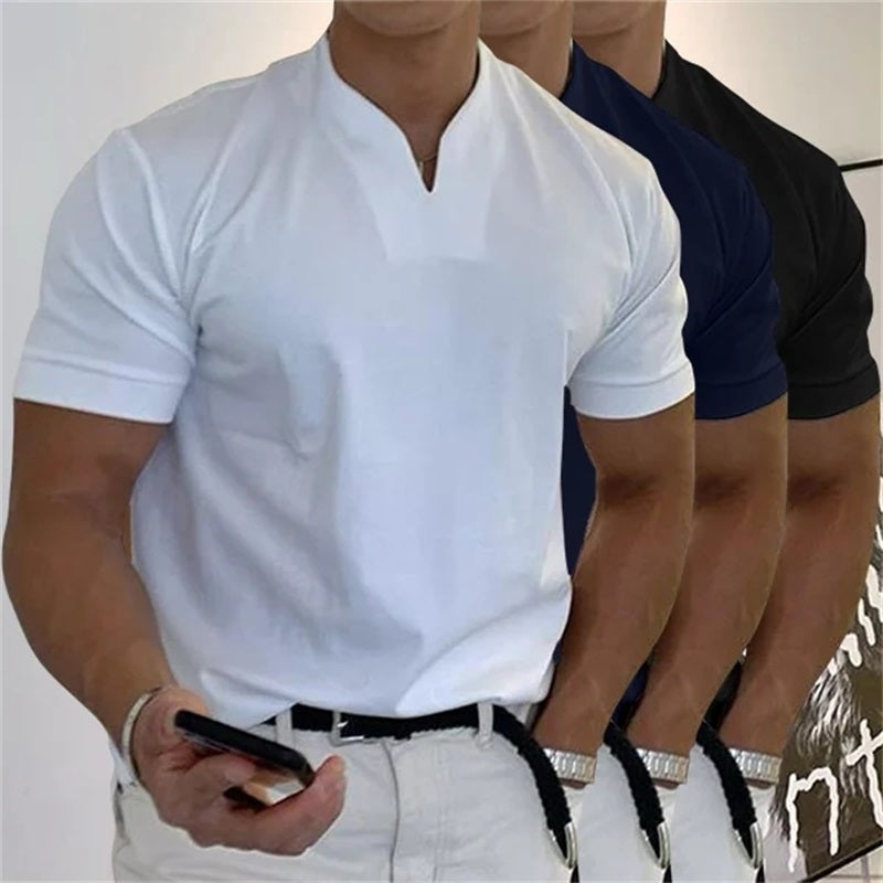 Tiziano – T-Shirt Uomo Slim Fit con Scollo a V