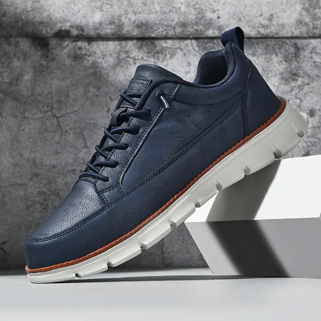 Stefano – Scarpe Casual Uomo in Pelle Blu Navy