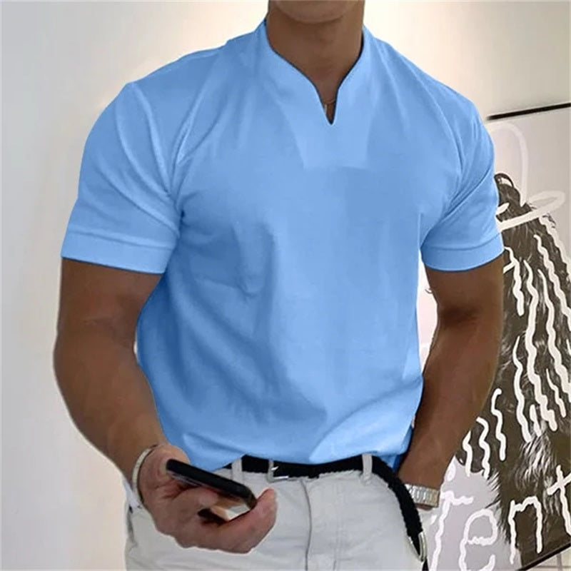 Tiziano – T-Shirt Uomo Slim Fit con Scollo a V