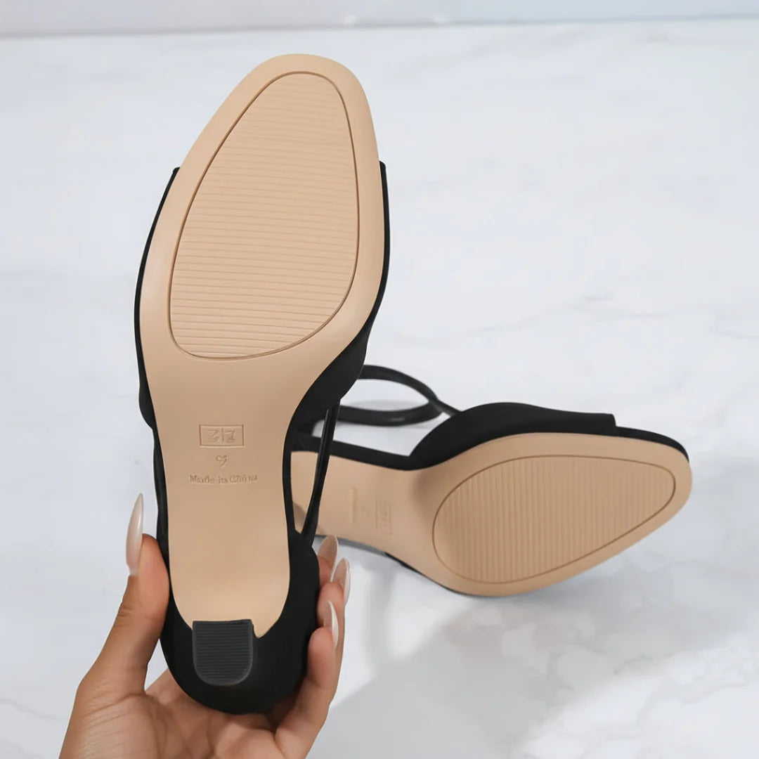 MARTA – Sandali Donna con Tacco a Spillo in Camoscio