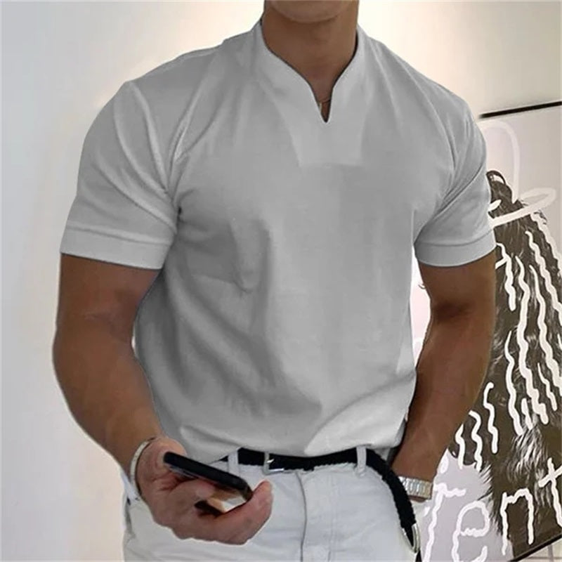 Tiziano – T-Shirt Uomo Slim Fit con Scollo a V