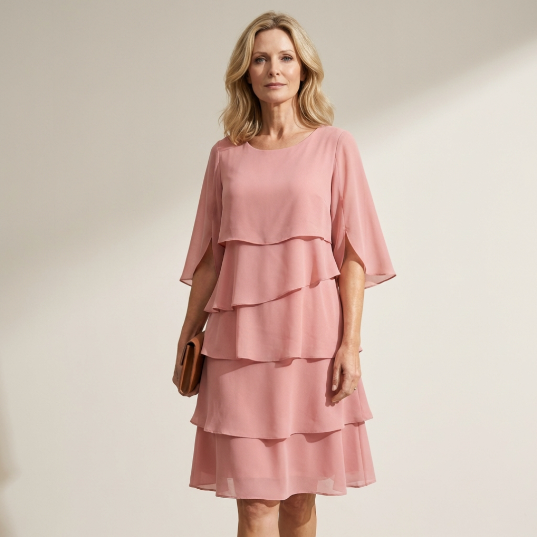 ROSSELLA – Vestito a Balze Donna