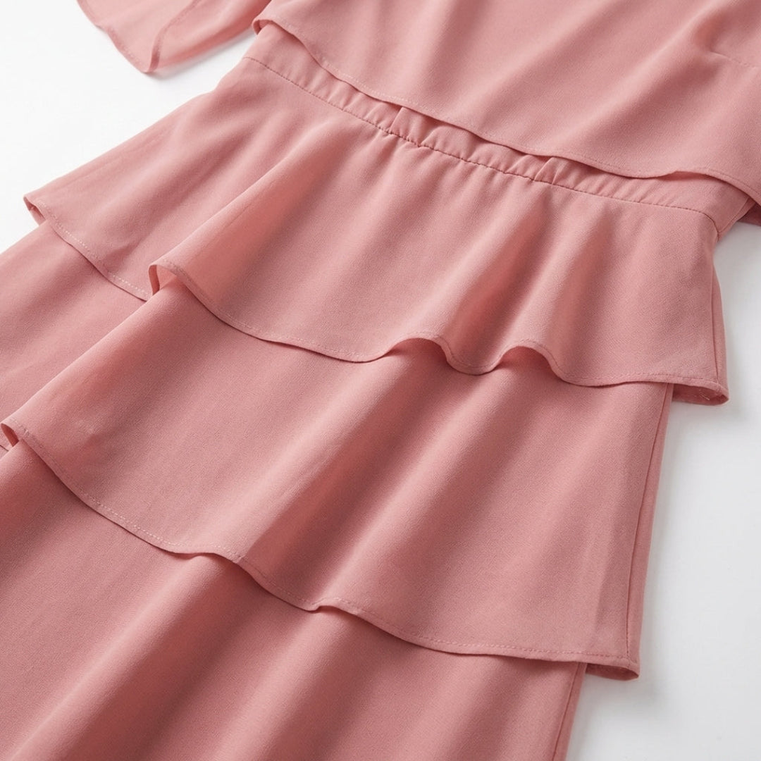 ROSSELLA – Vestito a Balze Donna