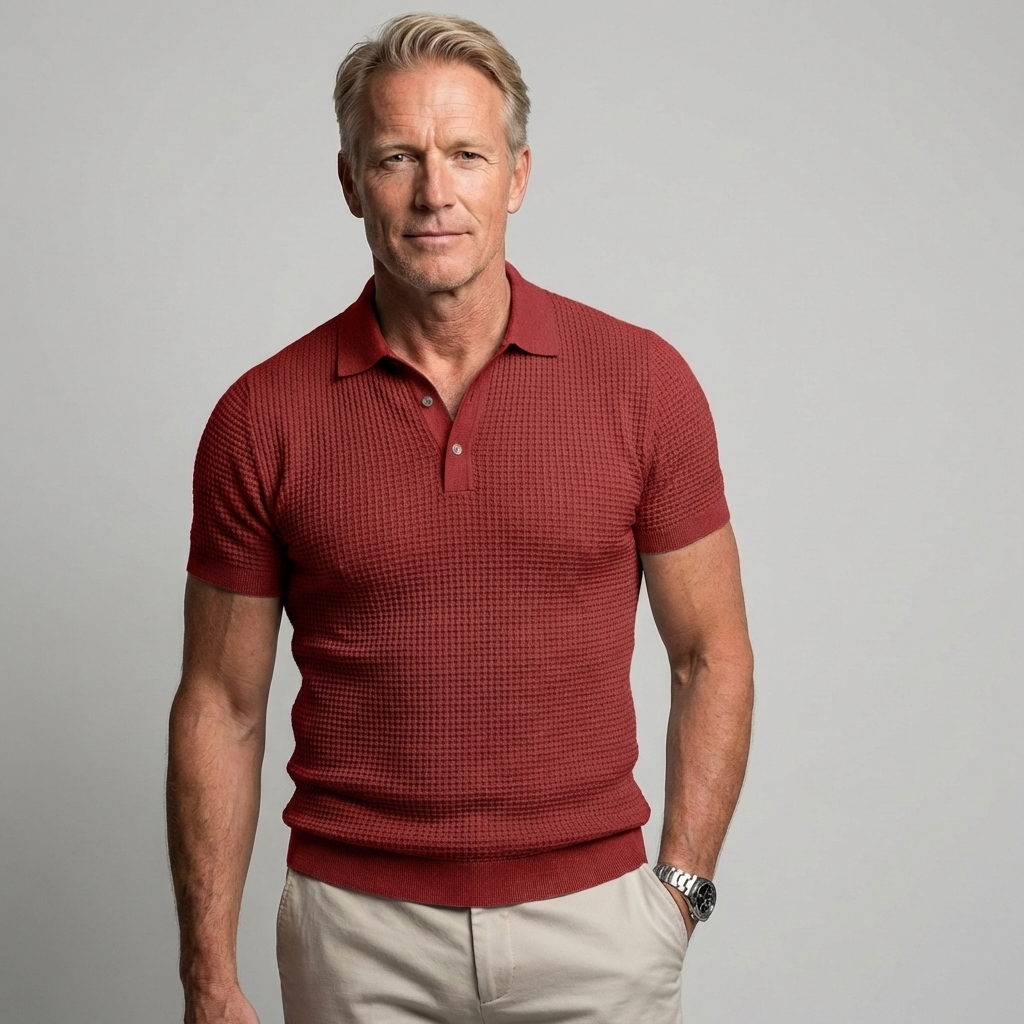 Elio – Polo Uomo in Maglia Waffle Slim Fit