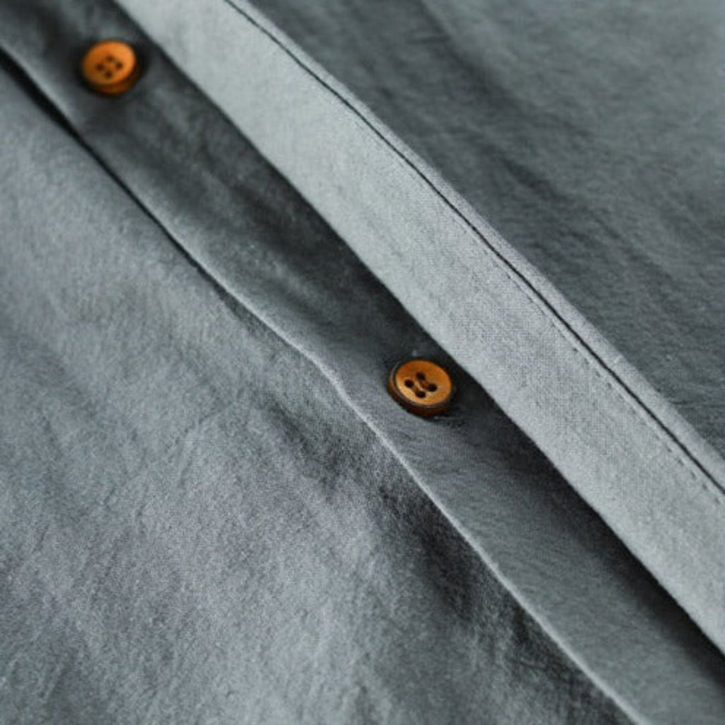 Cesare – Camicia Uomo in Lino con Collo Coreano