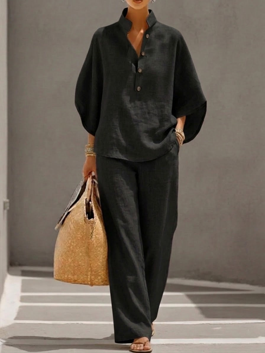 Isabella | Set con maniche a pipistrello e pantaloni ampi